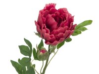 Peony Branch classic, artificial plant, magenta, 80cm
