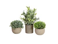 Table plants in pots, artificial plant, Set of 3