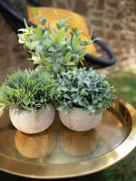 Table plants in pots, artificial plant, Set of 3