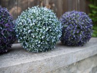 Graskugel, künstlich, blau, 22cm