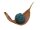 Graskugel, künstlich, blau, 22cm