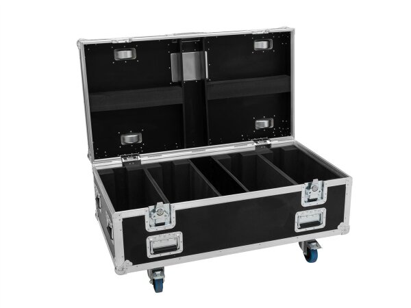 Roadinger Flightcase HIGHLINE 4x Multiflood Pro IP SMD RGBW Strobe/Wash MK2, mit Rollen