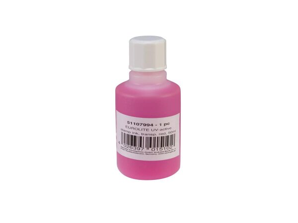 Eurolite UV-aktive Stempelfarbe, transparent rot, 50ml