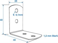 Eckverstrebung 25x40mm