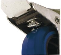 Roadinger Swivel Castor 100mm blue with brake