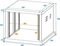 Roadinger Stahl-Rack SR-19, 8 HE