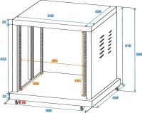 Roadinger Steel Rack SR-19, 10U