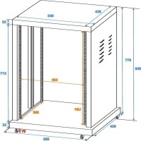 Roadinger Steel Rack SR-19, 16U