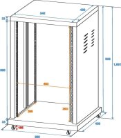 Roadinger Stahl-Rack SR-19, 20 HE