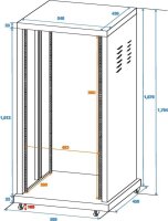 Roadinger Stahl-Rack SR-19, 36 HE