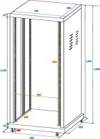 Roadinger Stahl-Rack SR-19, 40 HE