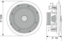 Omnitronic CST-6 Deckenlautsprecher/2-Weg