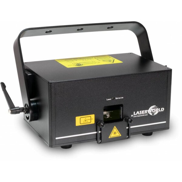 Laserworld CS-1000RGB MK4, 1000mW Laser, (200mW / 650nm rot, 70mW / 520nm grün, 530mW / 450nm blau), DMX, Stand-Alone (Musik), ILDA